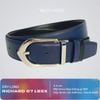 Dây lưng nam da bò vân Saffiano 3.4 cm mặt khóa thép không gỉ RC071BSX