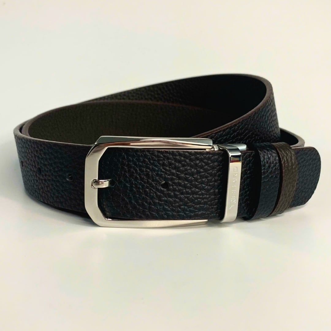 Dây lưng nam da bò 3.4cm khoá kim Richard RC079BKV