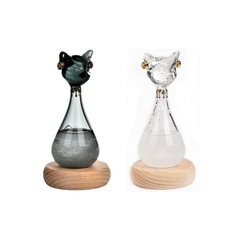 Đồ trang trí bình báo bão storm glass - Mèo Ai Cập