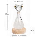 Đồ trang trí bình báo bão storm glass - Mèo Ai Cập