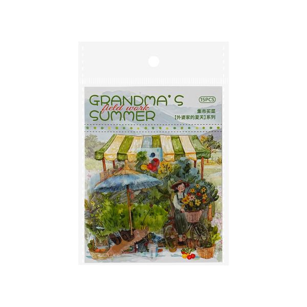 Sticker hình dán trang trí - Grandma's summer