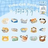 Sticker hình dán trang trí - Mèo Cute Cat Party