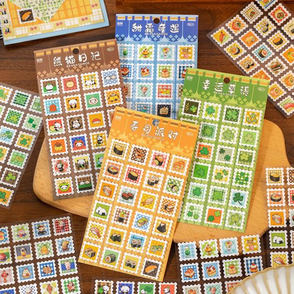 Sticker hình dán trang trí - Tem vuông