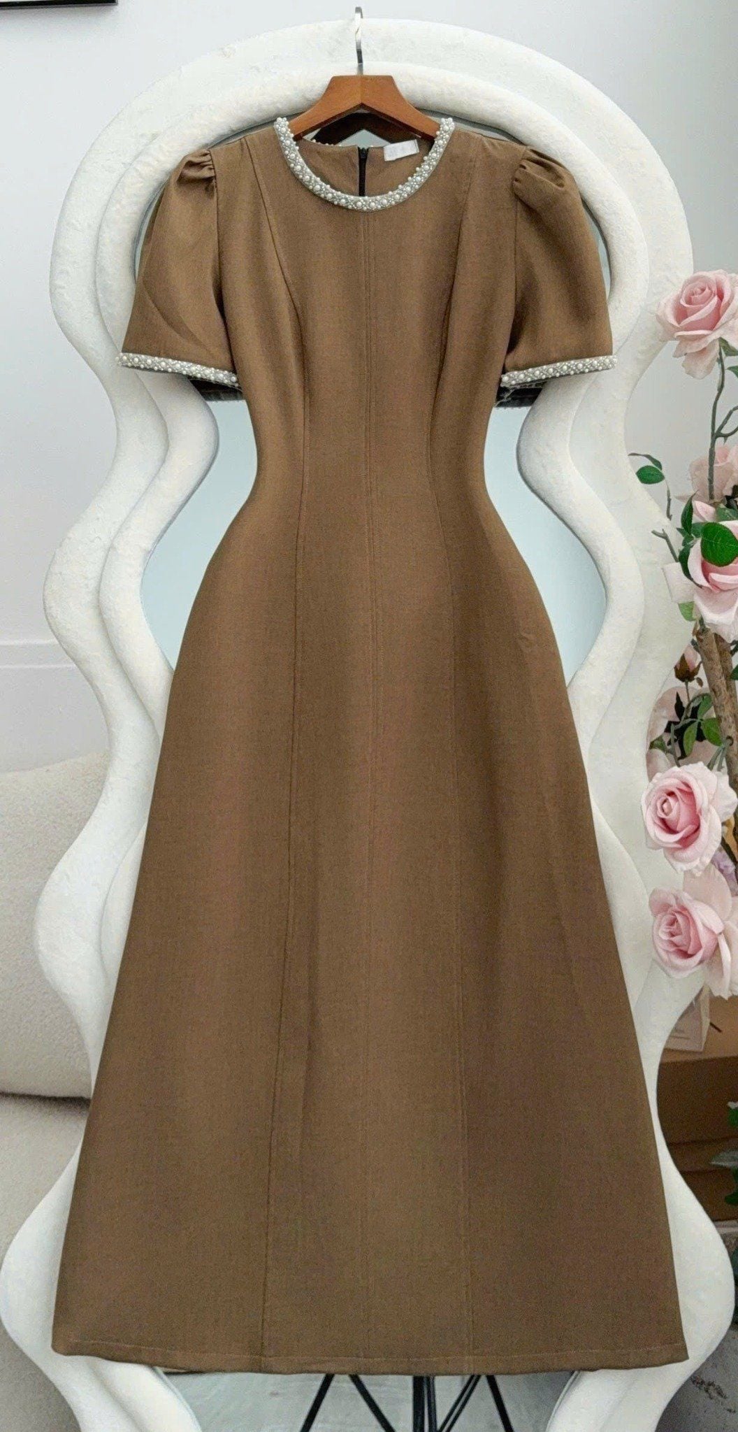 Đầm Cotton Mịn Thiết Kế TuTu Store Phù Hợp Đi Làm Dành Cho Nữ - Mã D1414