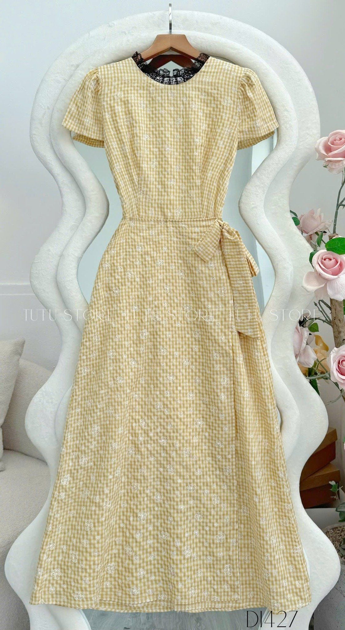 Đầm Xô Linen Thiết Kế TuTu Store Phù Hợp Đi Làm Dành Cho Nữ - Mã D1427