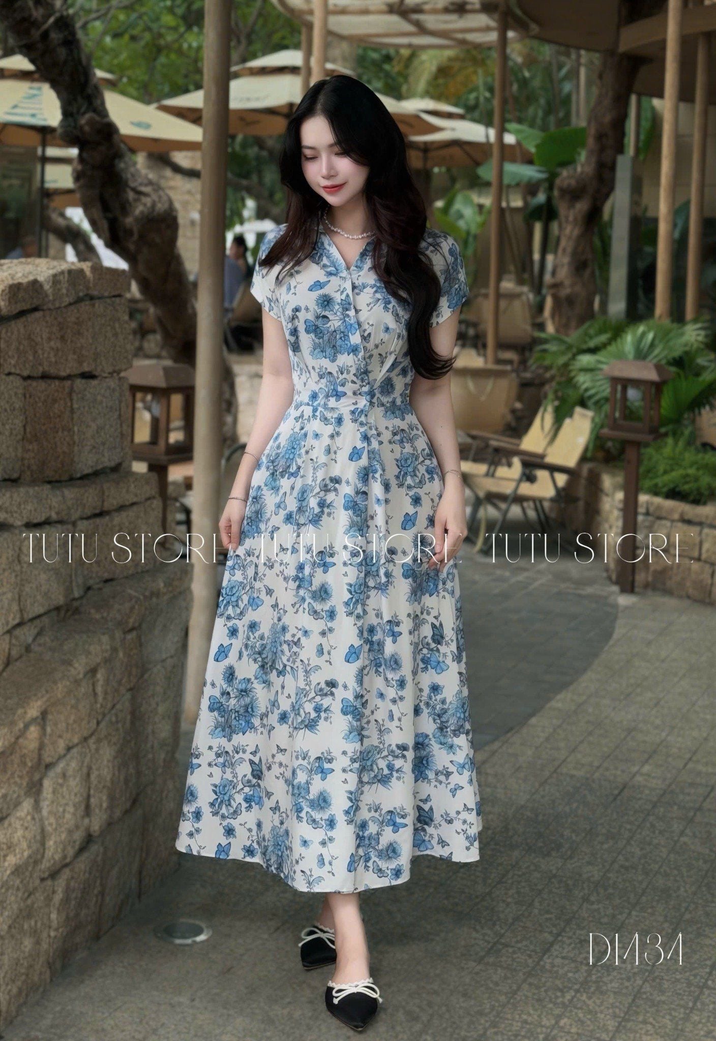 Đầm Lụa Nhật Thiết Kế TuTu Store Phù Hợp Đi Làm Dành Cho Nữ - Mã D1434