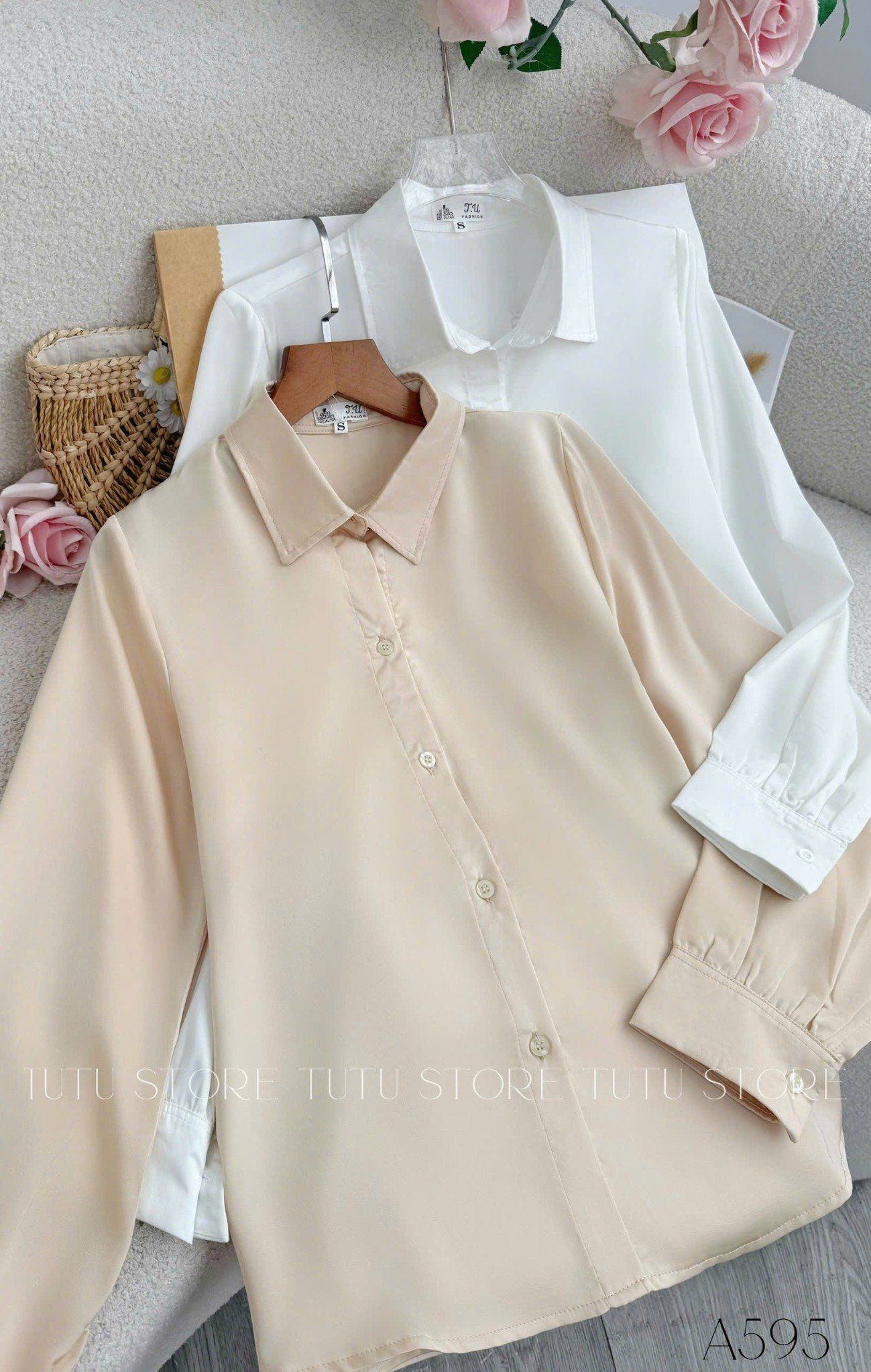 Áo Lụa Mango Thiết Kế TuTu Store Phù Hợp Công Sở Dành Cho Nữ - Mã A595