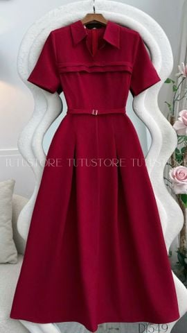 Đầm thiết kế cổ sơ mi dáng dài công sở TuTu Store - Mã D1549