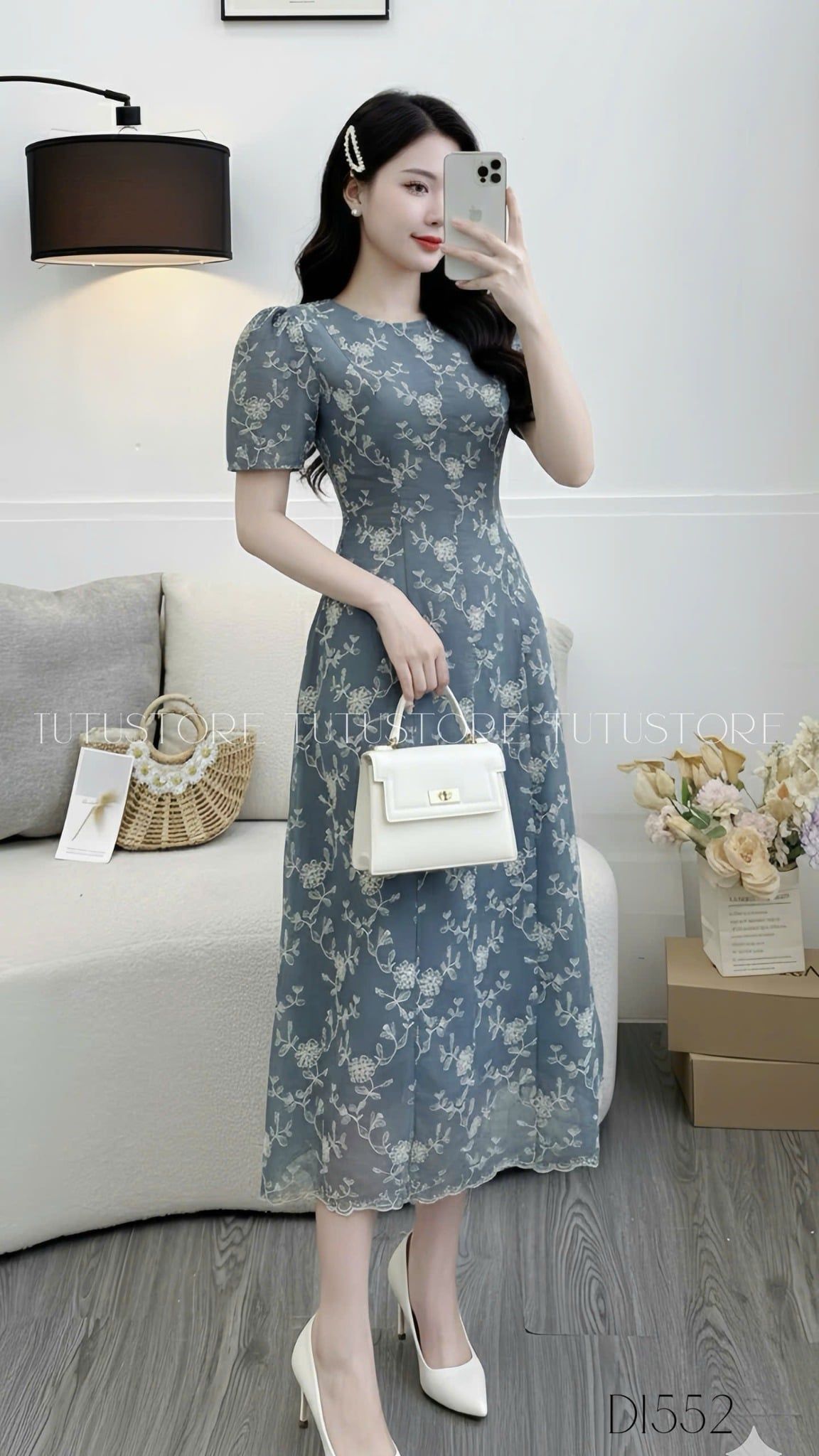 Đầm thiết kế cổ tròn đi tiệc TuTu Store - Mã D1552