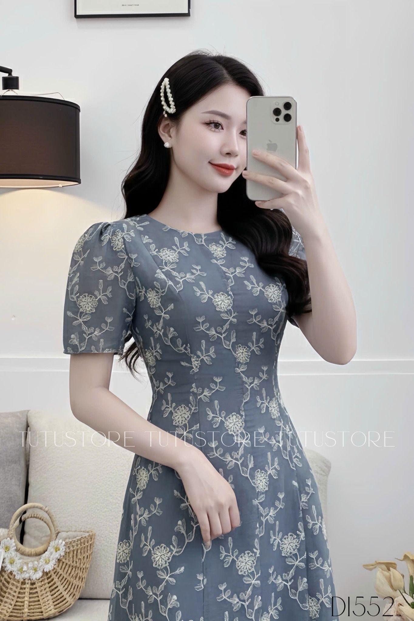 Đầm thiết kế cổ tròn đi tiệc TuTu Store - Mã D1552