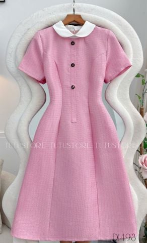 Đầm thiết kế cổ sơ mi tròn đi tiệc TuTu Store - Mã D1493
