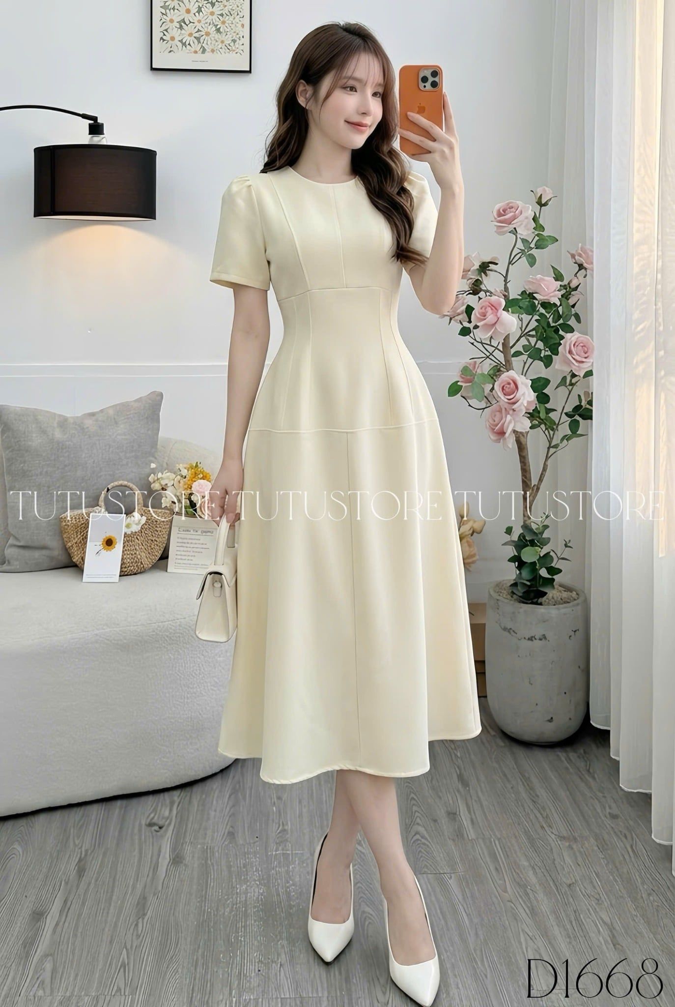 Đầm Thiết Kế Cổ Tròn Dáng Dài Đi Tiệc TuTu Store Mã D1668