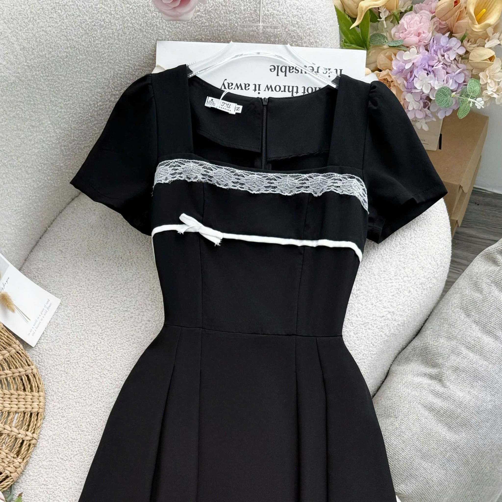 Đầm Cotton Mịn Thiết Kế TuTu Store Phù Hợp Đi Chơi Dành Cho Nữ - Mã D1462