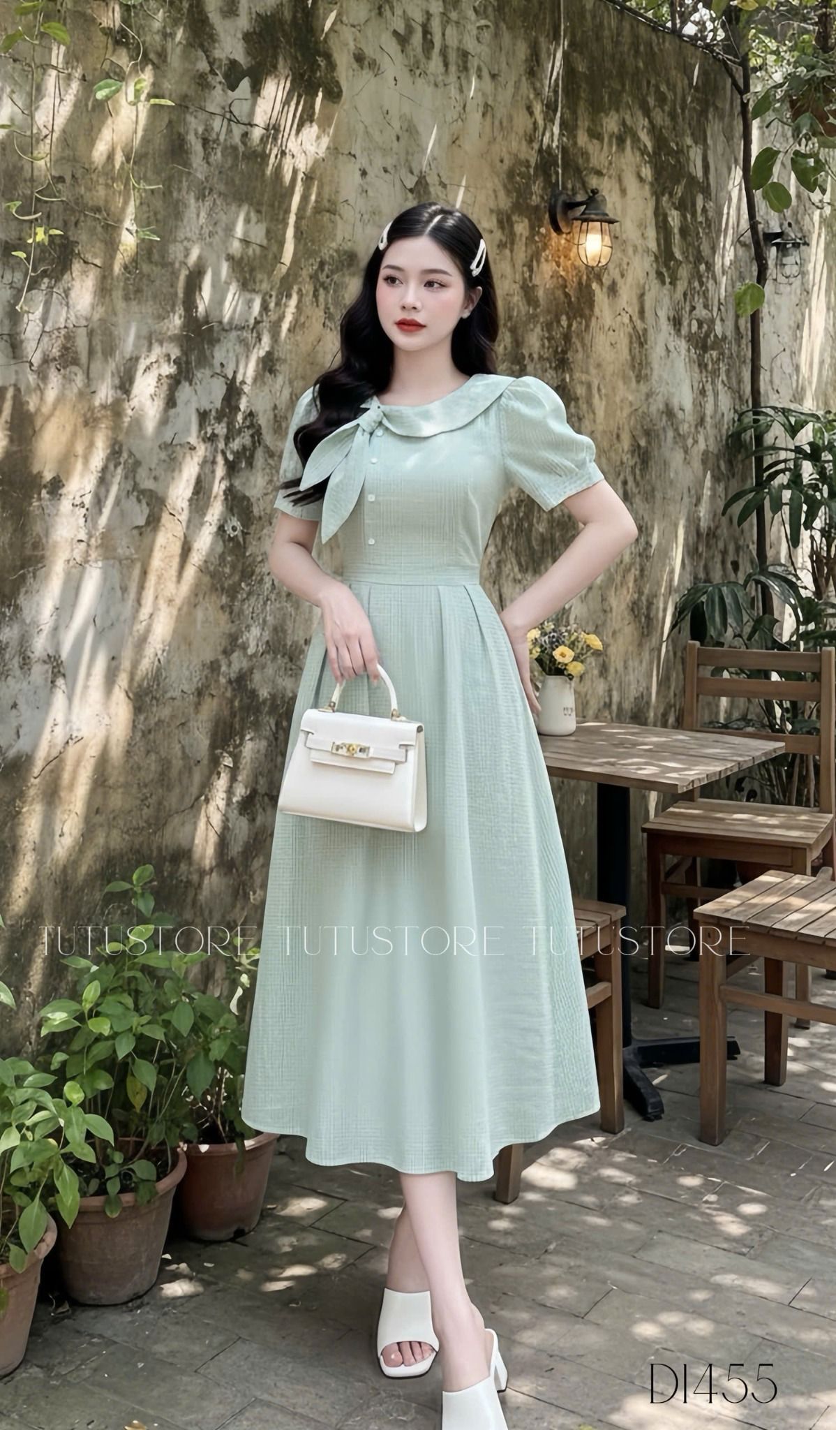 Đầm Caro Xốp Thiết Kế TuTu Store Phù Hợp Đi Làm Dành Cho Nữ - Mã D1455