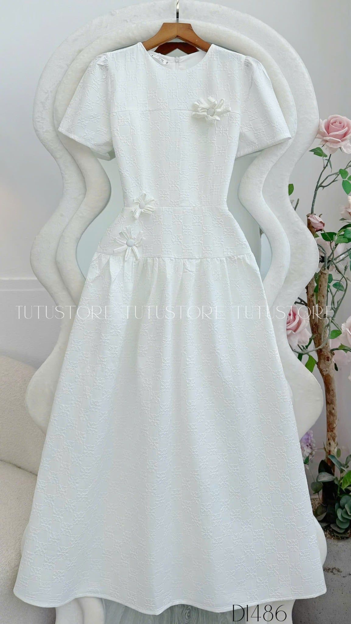 Đầm thiết kế cổ tròn đi tiệc TuTu Store - Mã D1486