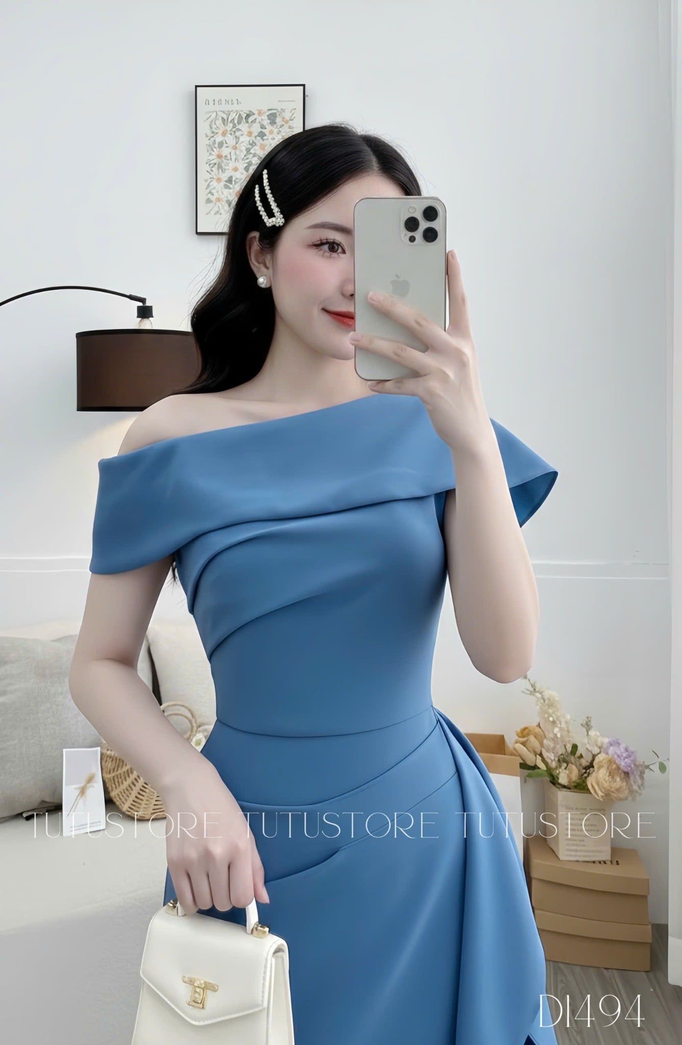 Đầm thiết kế lệch vai đi tiệc TuTu Store - Mã D1494