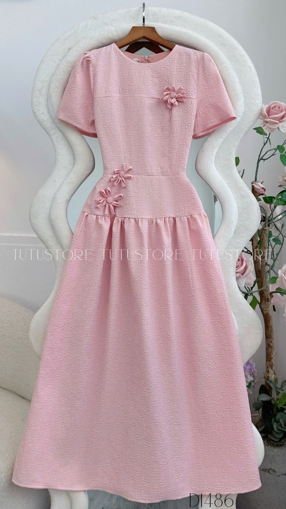 Đầm thiết kế cổ tròn đi tiệc TuTu Store - Mã D1486