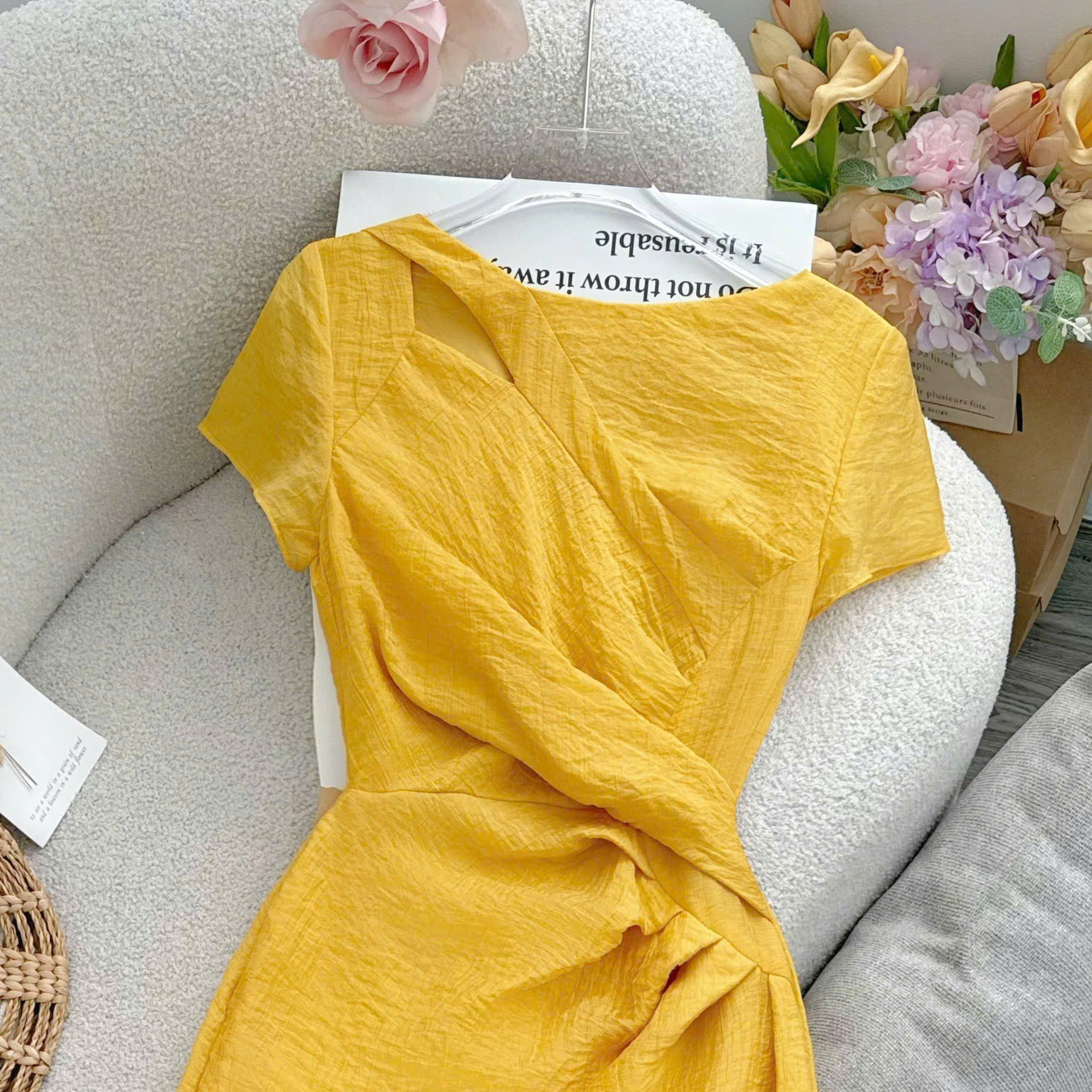 Đầm Tơ Xốp Nhăn Thiết Kế TuTu Store Phù Hợp Đi Chơi Dành Cho Nữ - Mã D1453