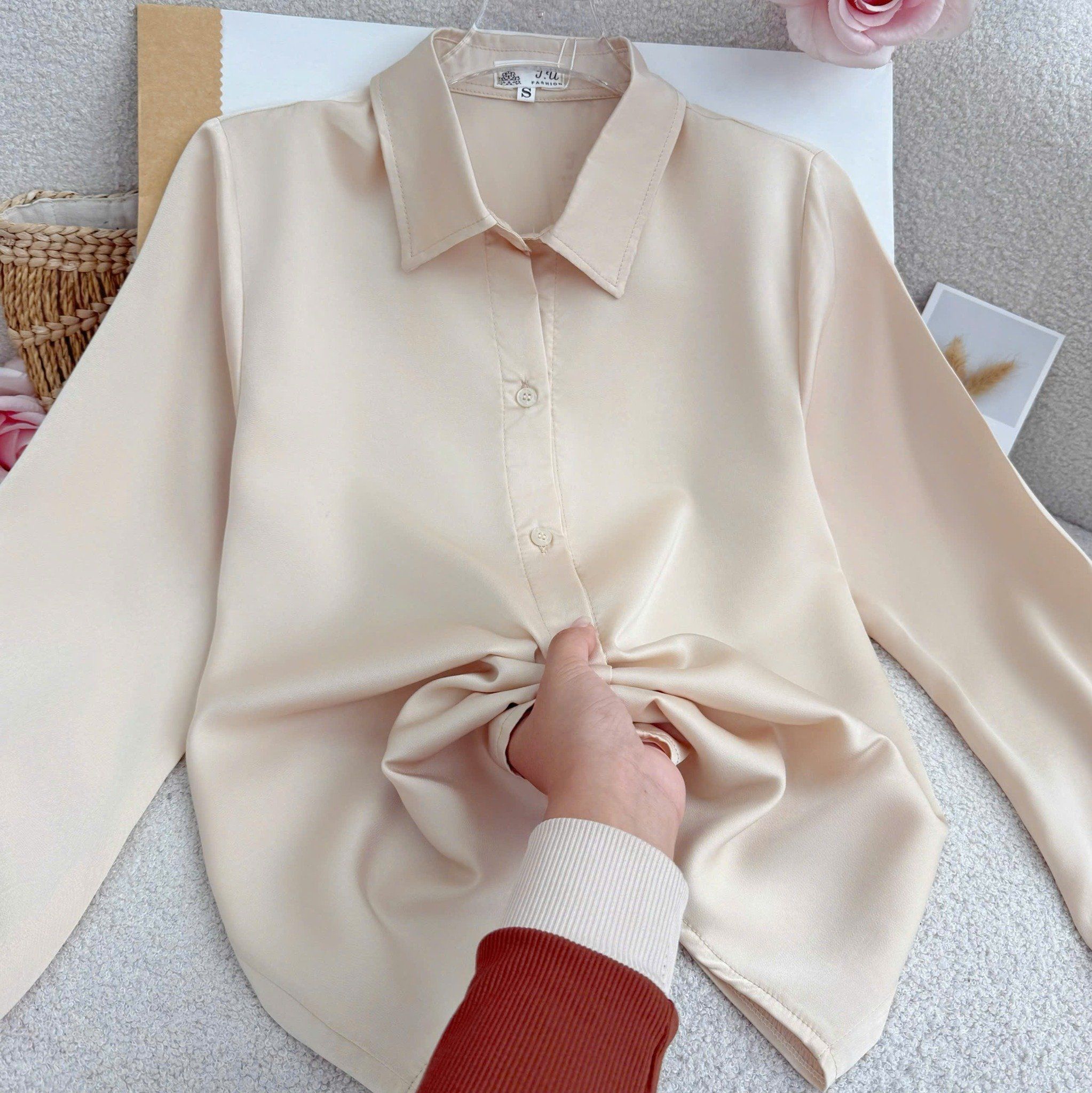 Áo Lụa Mango Thiết Kế TuTu Store Phù Hợp Công Sở Dành Cho Nữ - Mã A595