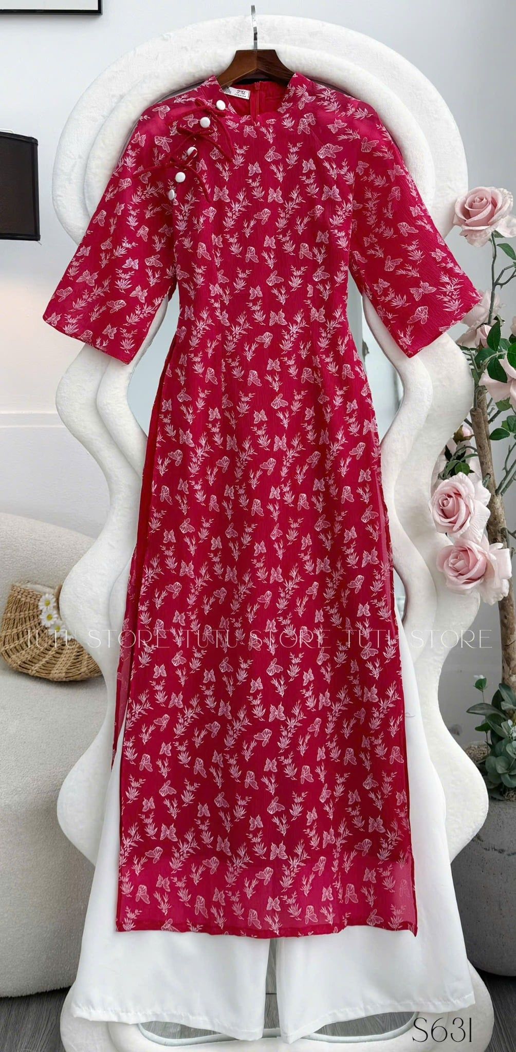 Áo Dài Thiết Kế TuTu Store - Mã AS631