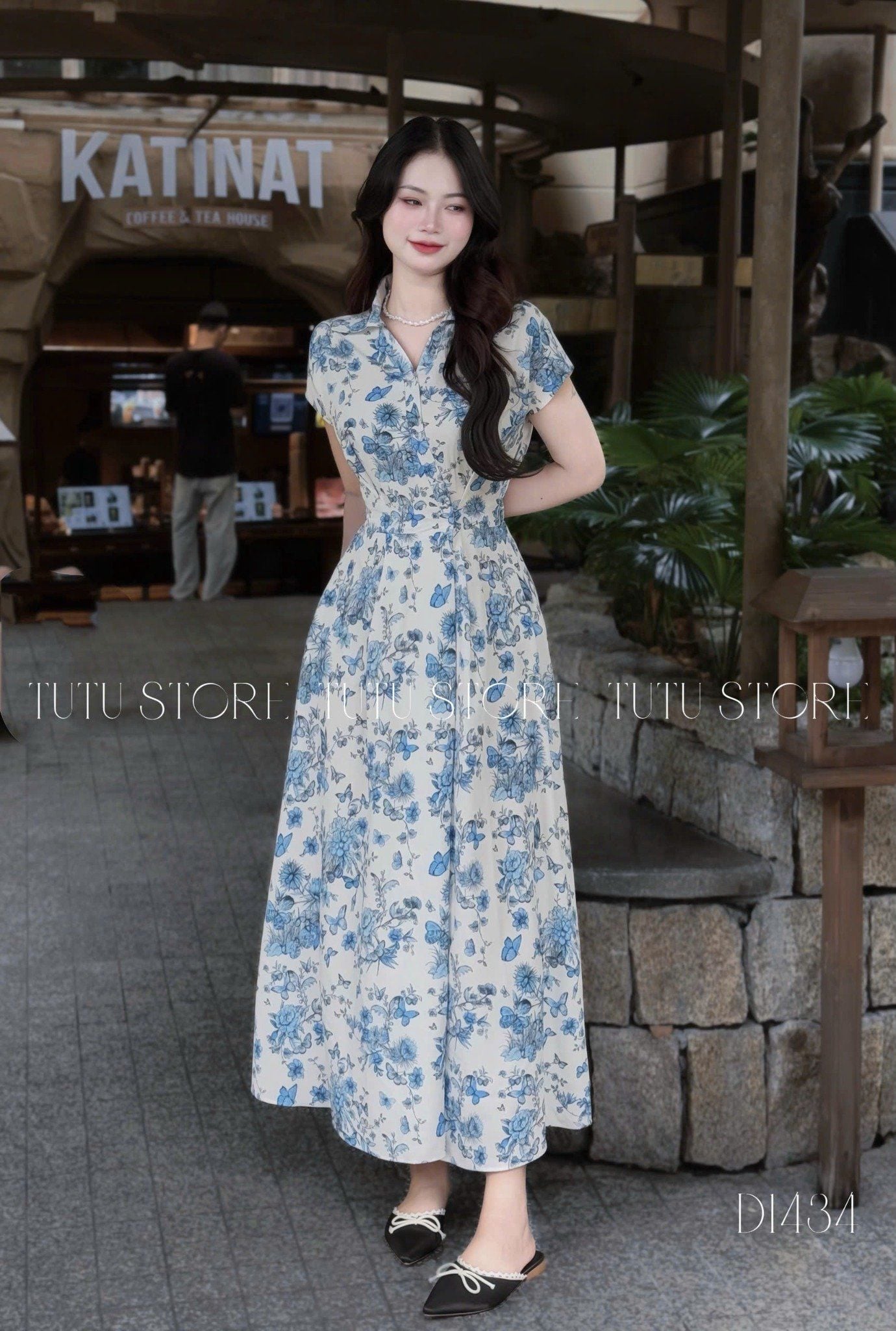 Đầm Lụa Nhật Thiết Kế TuTu Store Phù Hợp Đi Làm Dành Cho Nữ - Mã D1434