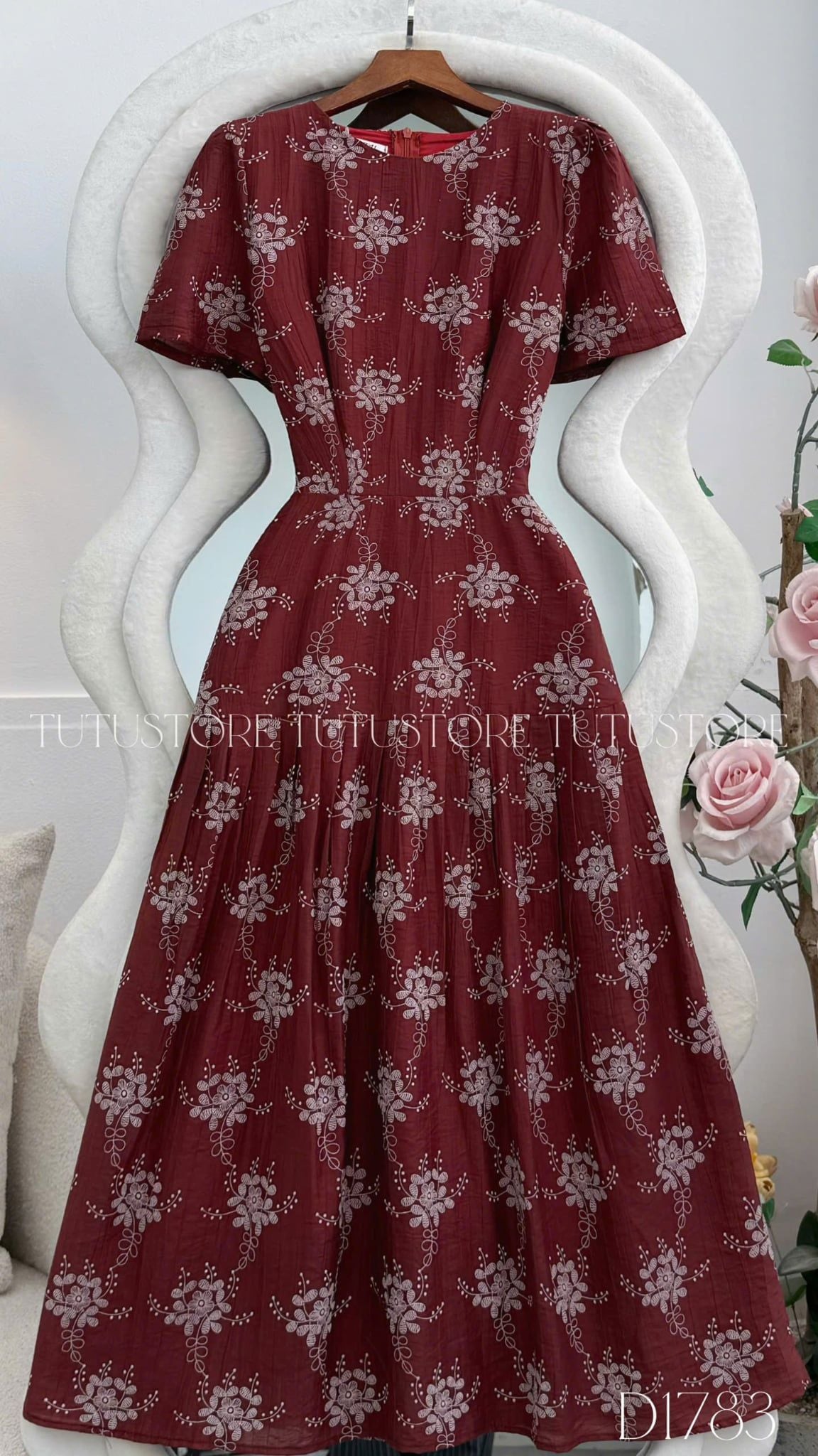 Đầm Thiết Kế Cổ Tròn Dáng Xòe Đi Chơi TuTu Store Mã D1783