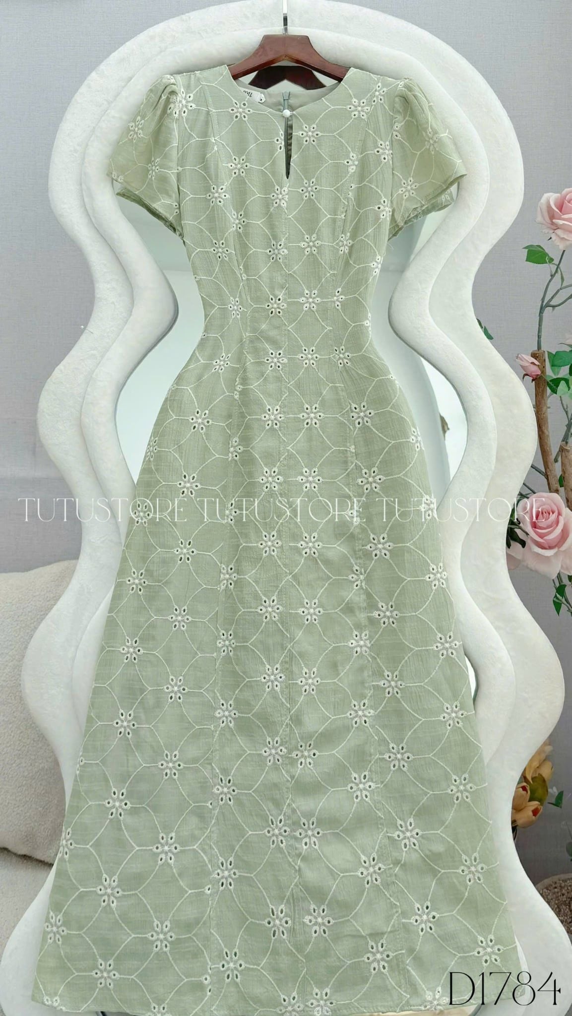 Đầm Thiết Kế Cổ Giọt Nước Dáng Dài Đi Chơi TuTu Store Mã D1784