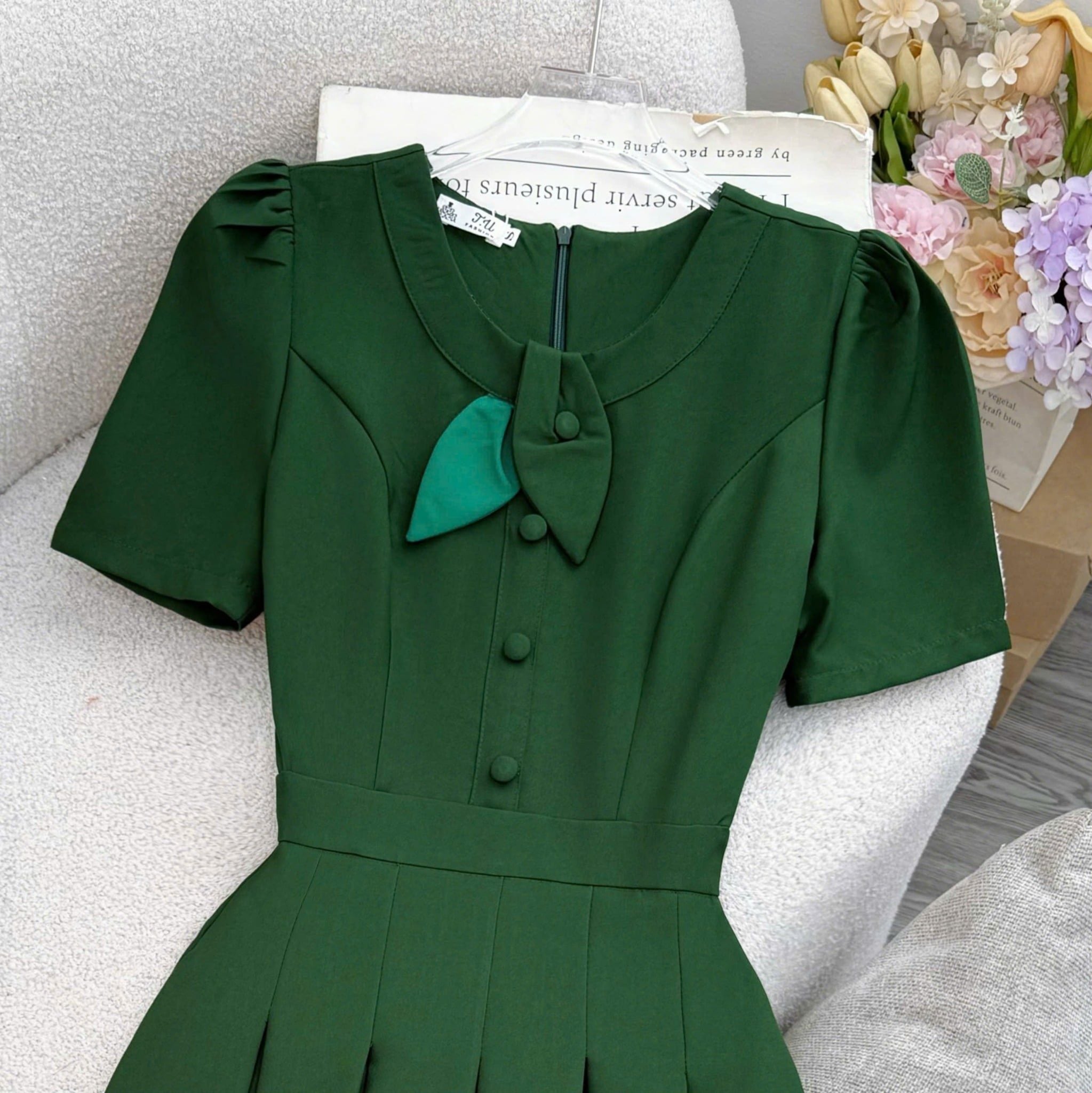 Đầm Cotton Mịn Thiết Kế TuTu Store Phù Hợp Đi Làm Dành Cho Nữ - Mã D1407