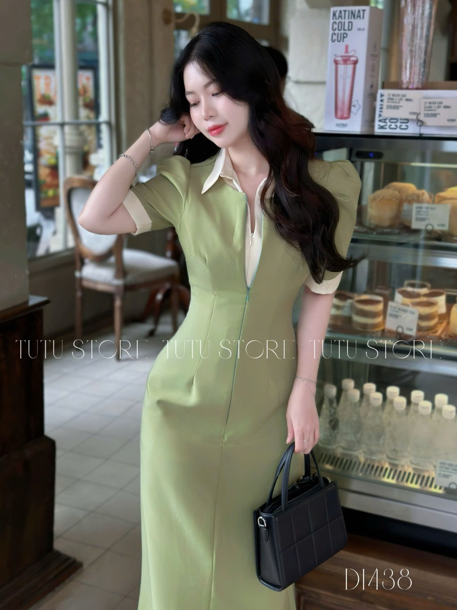 Đầm Cotton Mịn Thiết Kế TuTu Store Phù Hợp Công Sở Dành Cho Nữ - Mã D1438