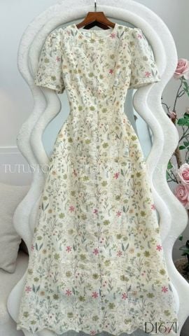 Đầm Thiết Kế Cổ Tròn Dáng Chữ A Hoa Nhí Đi Chơi TuTu Store Mã D1671