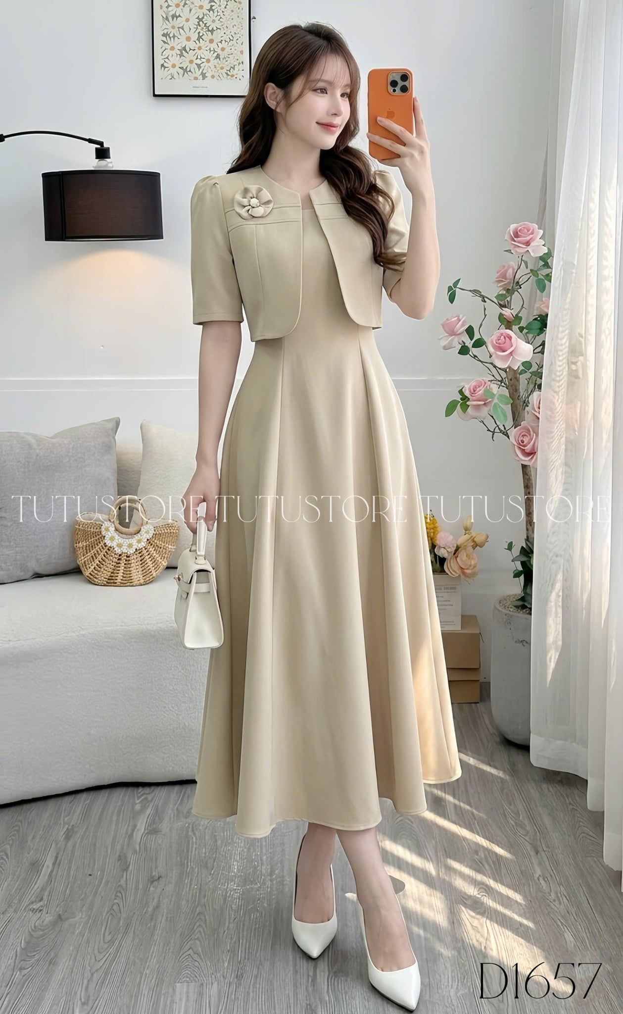 Đầm Liền Thiết Kế Dáng Xòe Đi Tiệc TuTu Store Mã D1657