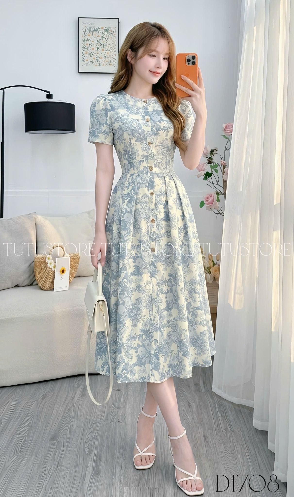 Đầm Thiết Kế Cổ Tròn Dáng Xòe Đi Chơi TuTu Store Mã D1708