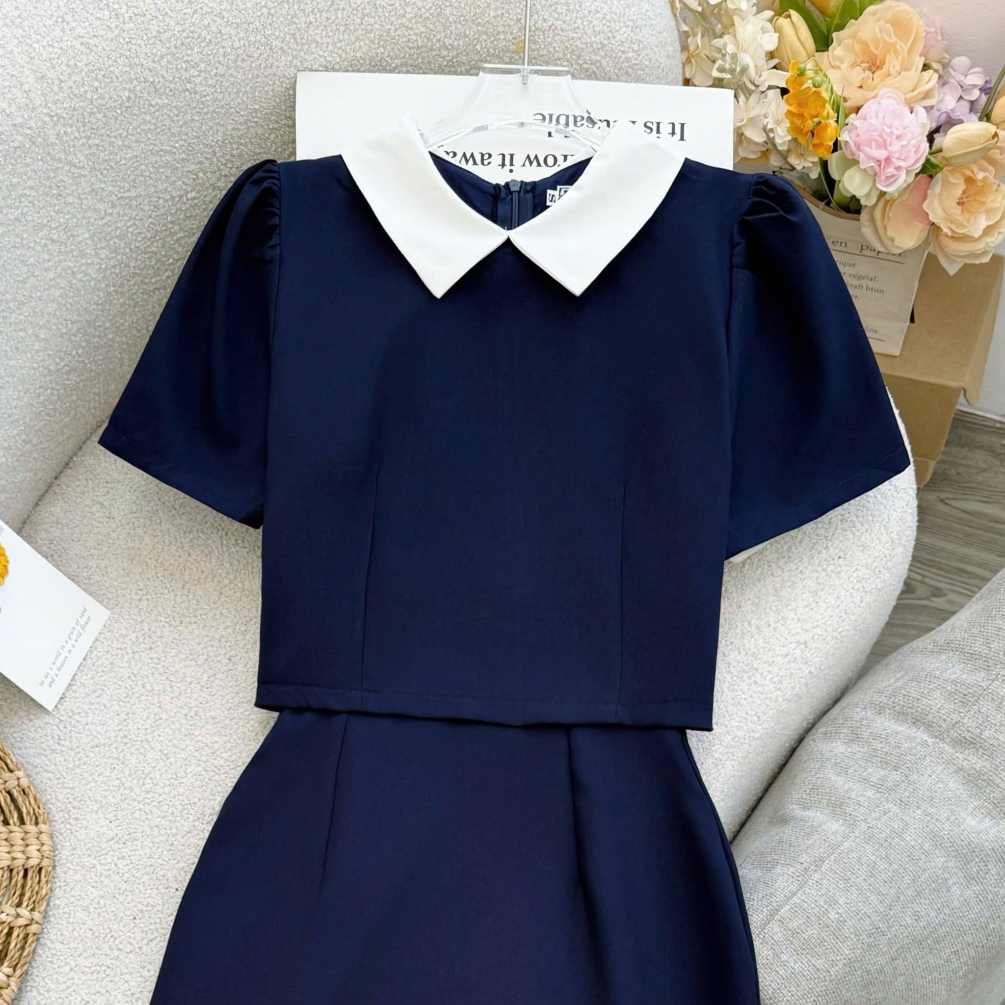 Đầm Liền Thiết Kế Cổ Tròn Công Sở TuTu Store Mã D1662