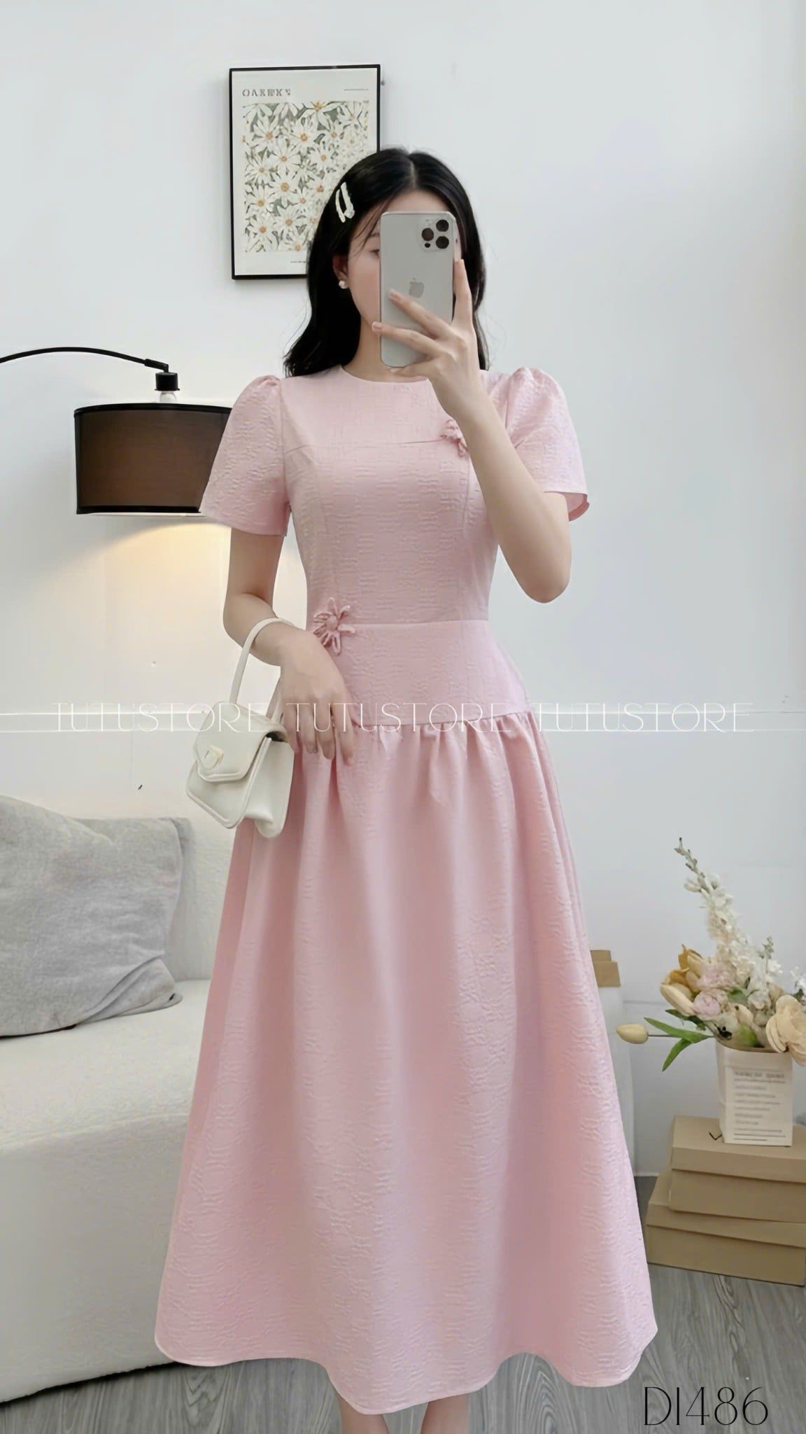 Đầm thiết kế cổ tròn đi tiệc TuTu Store - Mã D1486