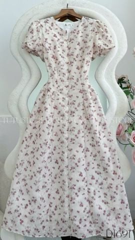 Đầm Hoa Thiết Kế Khóa Trước Dáng Xòe Tay Bí Bồng Xinh Đi Chơi TuTu Store Mã D1691