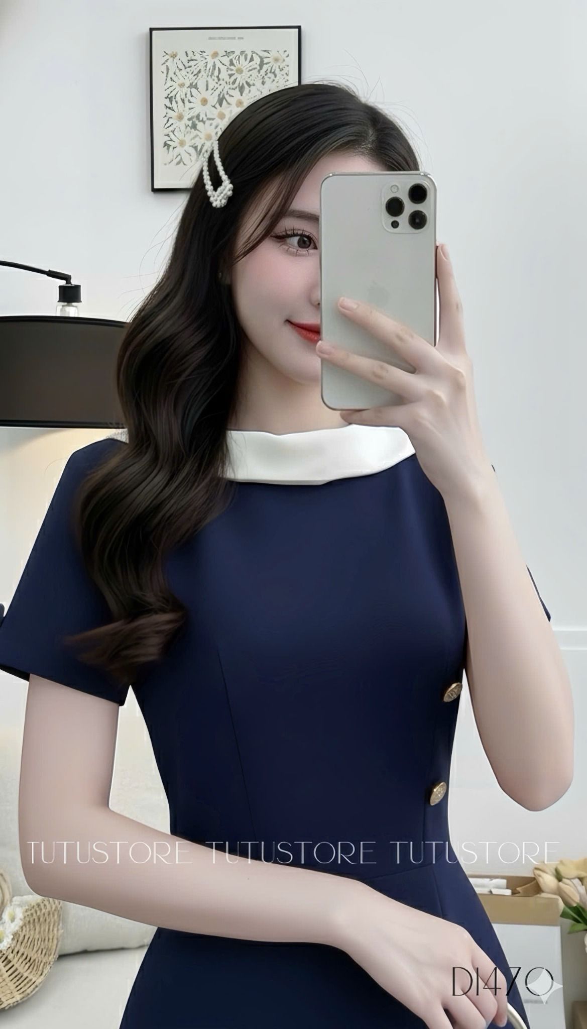 Đầm Cotton Mịn Thiết Kế TuTu Store Phù Hợp Đi Làm Dành Cho Nữ - Mã D1470