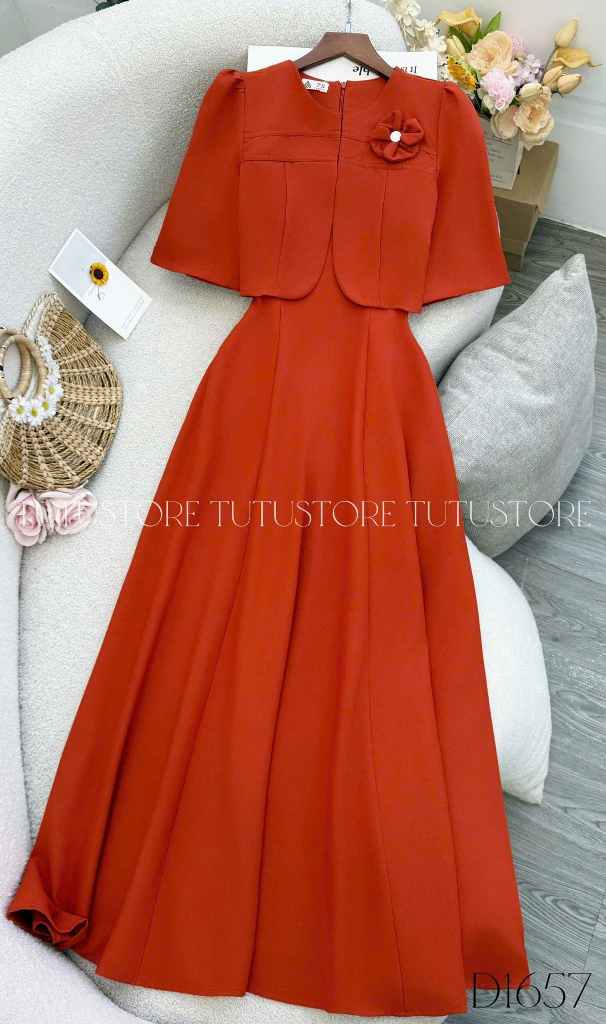 Đầm Liền Thiết Kế Dáng Xòe Đi Tiệc TuTu Store Mã D1657