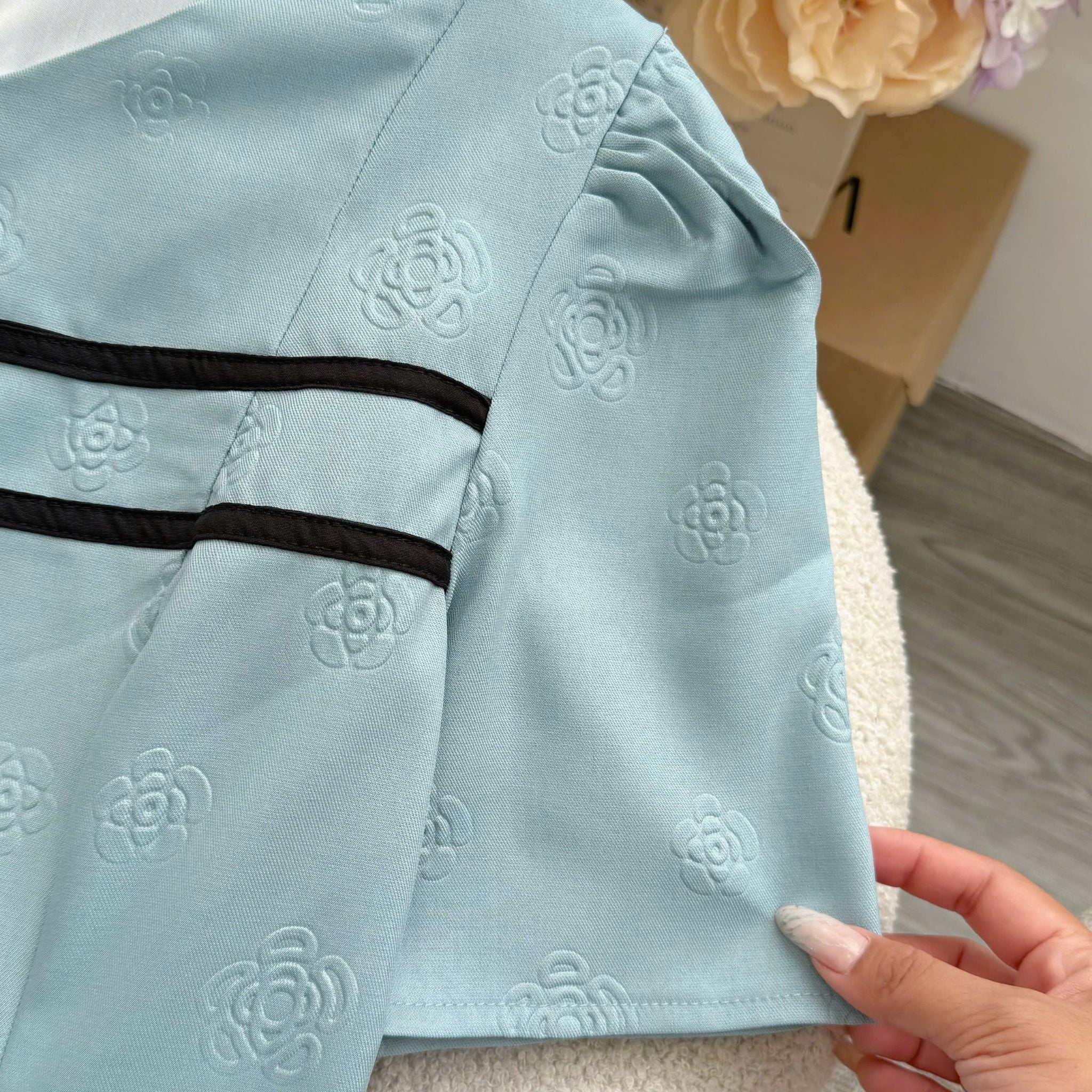 Đầm Bố Dập Hoa Thiết Kế TuTu Store Phù Hợp Đi Tiệc Dành Cho Nữ - Mã D1450