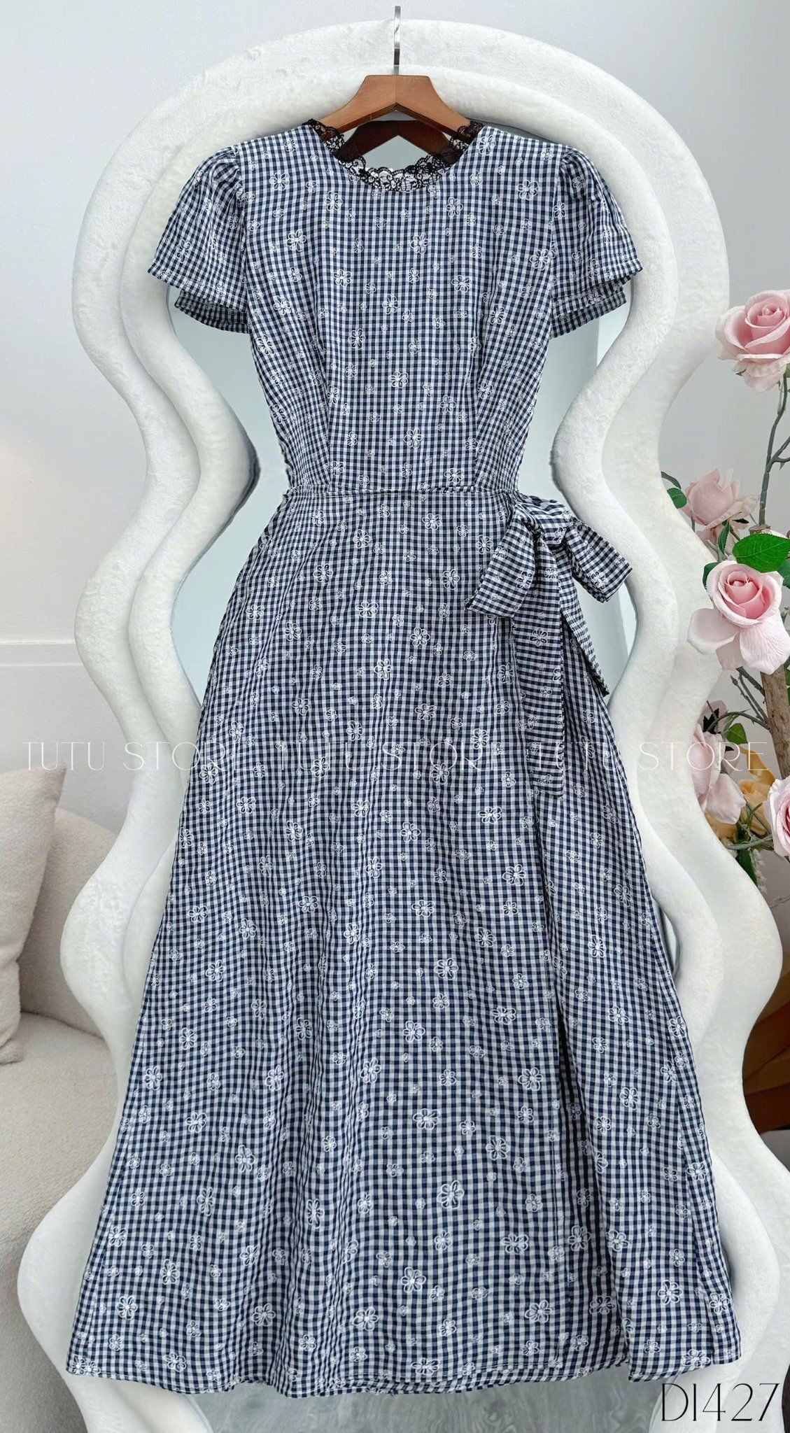 Đầm Xô Linen Thiết Kế TuTu Store Phù Hợp Đi Làm Dành Cho Nữ - Mã D1427