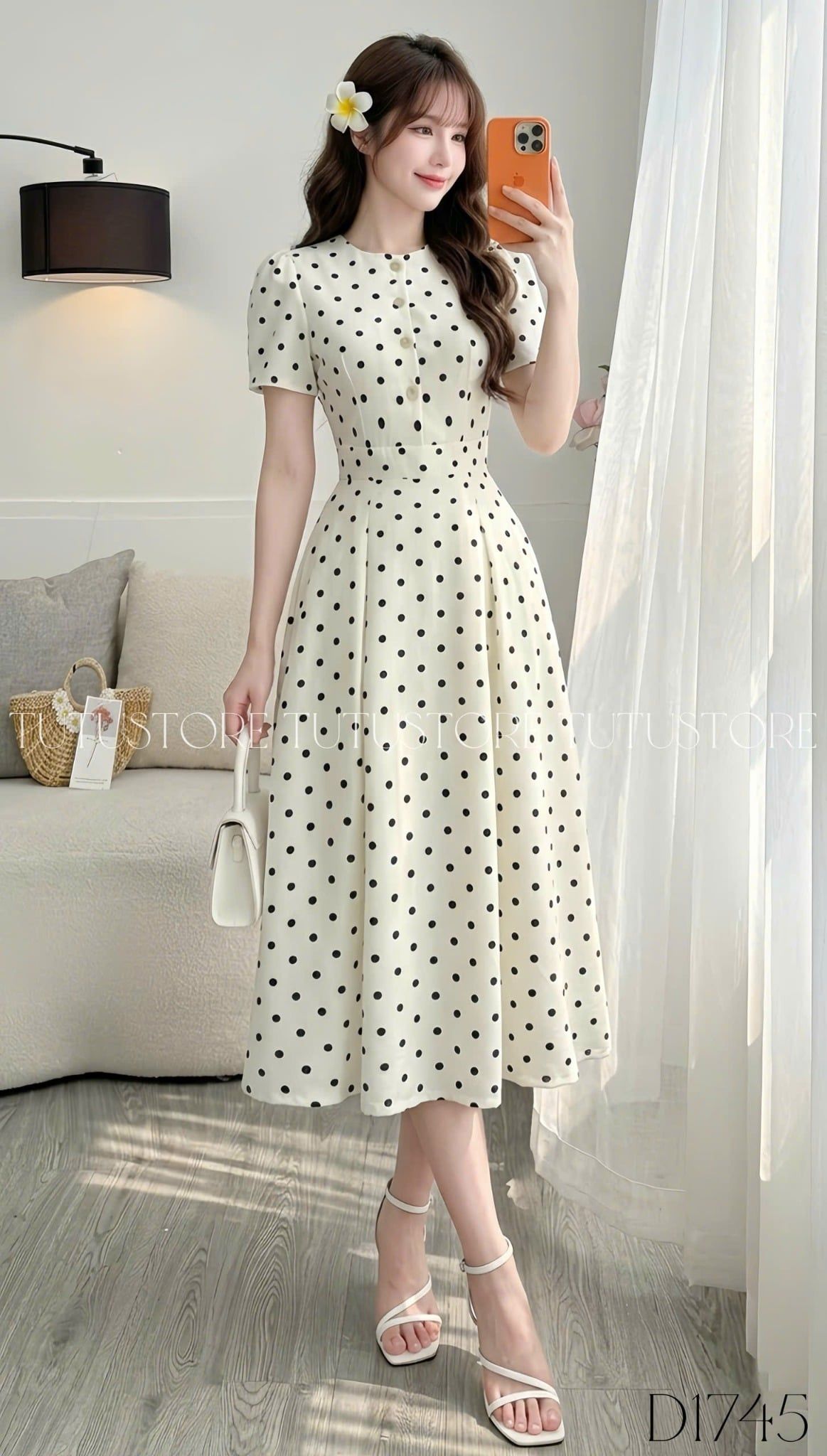 Đầm Thiết Kế Cổ Tròn Dáng Xòe Xếp Ly Đi Chơi TuTu Store Mã D1745