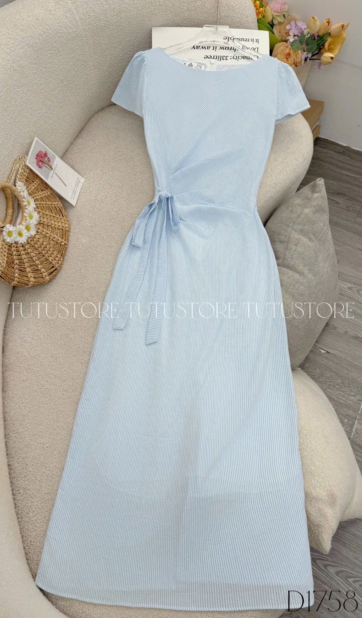 Đầm Thiết Kế Buộc Eo Dáng Dài Đi Chơi TuTu Store Mã D1758