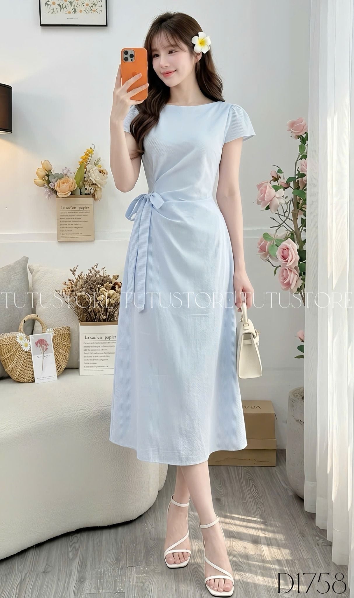 Đầm Thiết Kế Buộc Eo Dáng Dài Đi Chơi TuTu Store Mã D1758