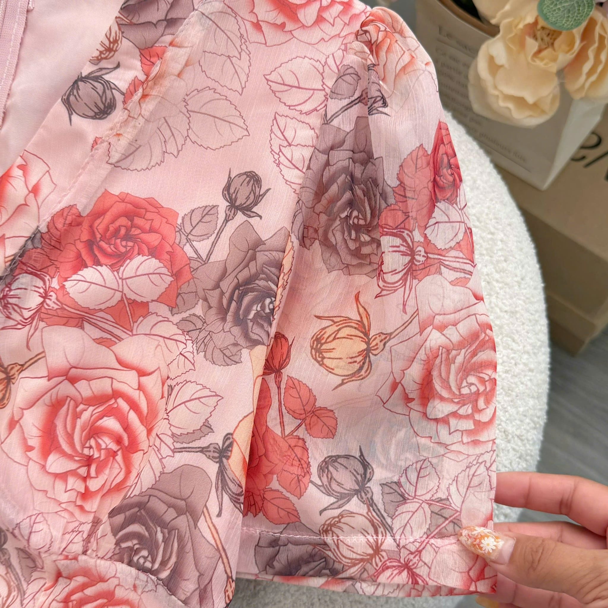 Đầm Hoa Thiết Kế Cổ V Dáng Dài Đi Chơi TuTu Store Mã D1753