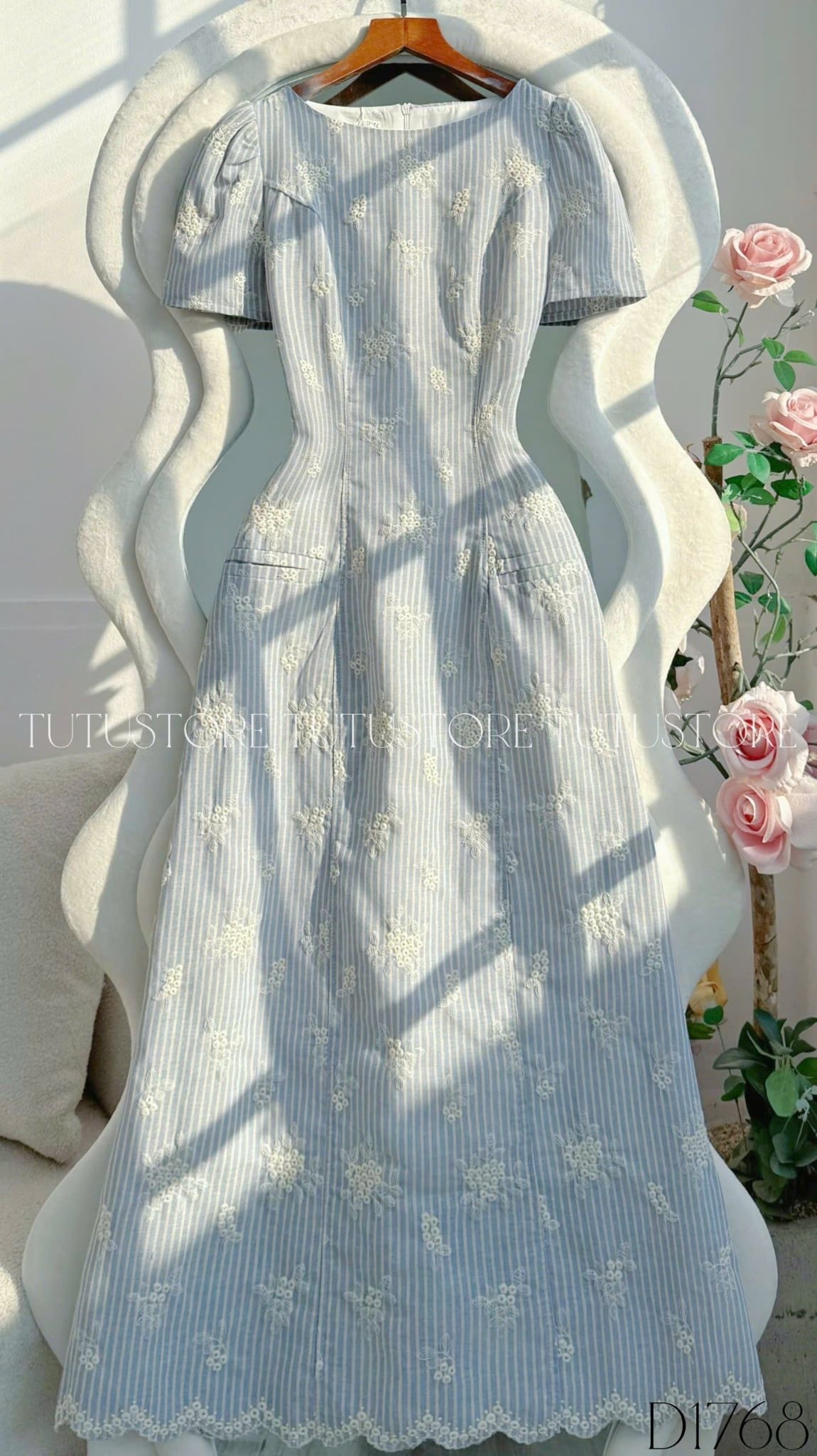 Đầm Thiết Kế Cổ Thuyền Dáng A Dài Thanh Lịch Đi Chơi TuTu Store Mã D1768