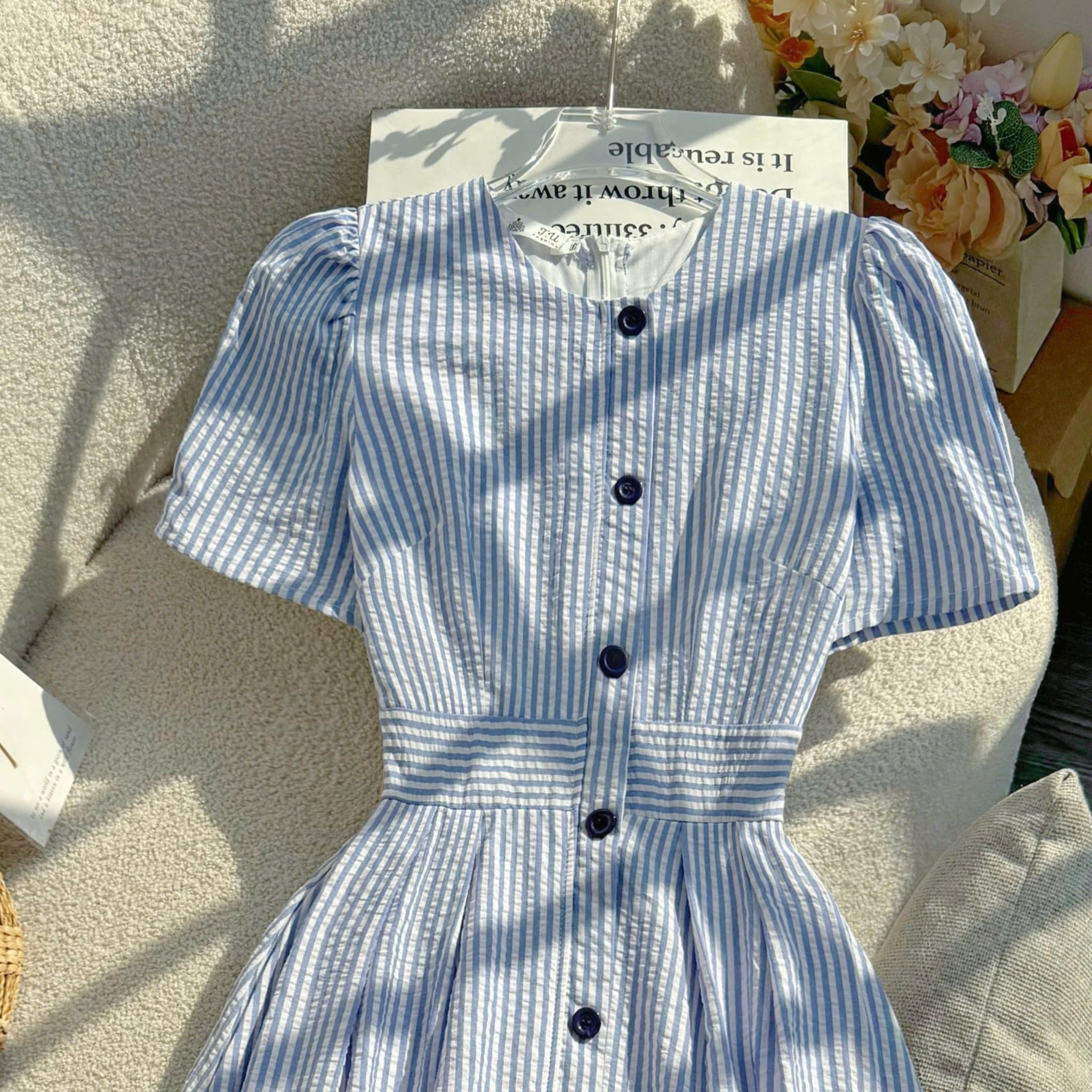 Đầm Sọc Thiết Kế Dáng Xòe Đi Chơi TuTu Store Mã D1751