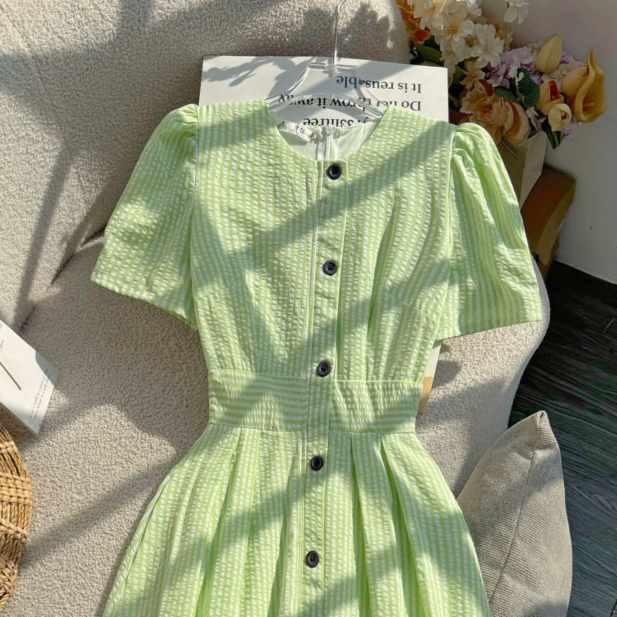 Đầm Sọc Thiết Kế Dáng Xòe Đi Chơi TuTu Store Mã D1751
