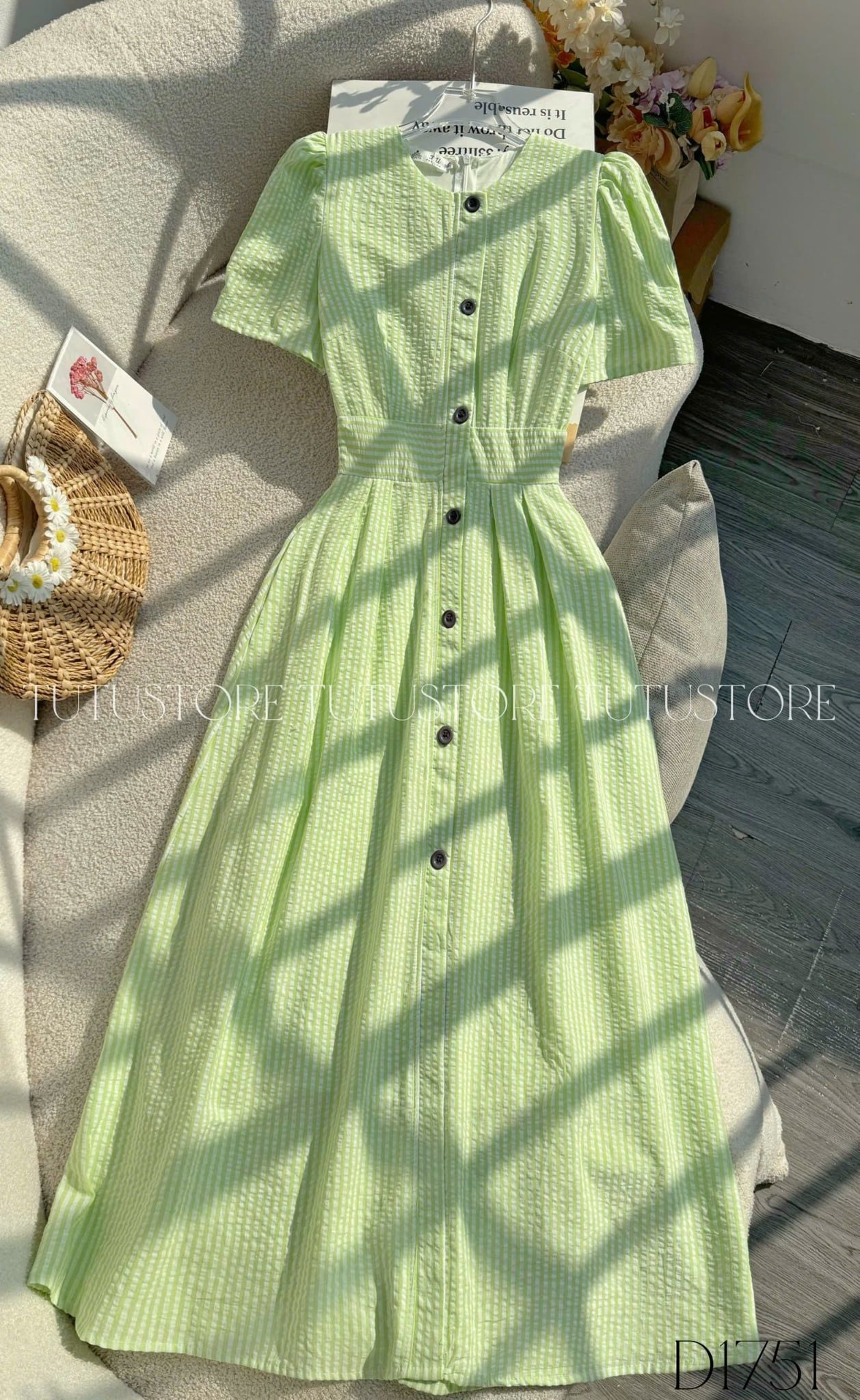 Đầm Sọc Thiết Kế Dáng Xòe Đi Chơi TuTu Store Mã D1751