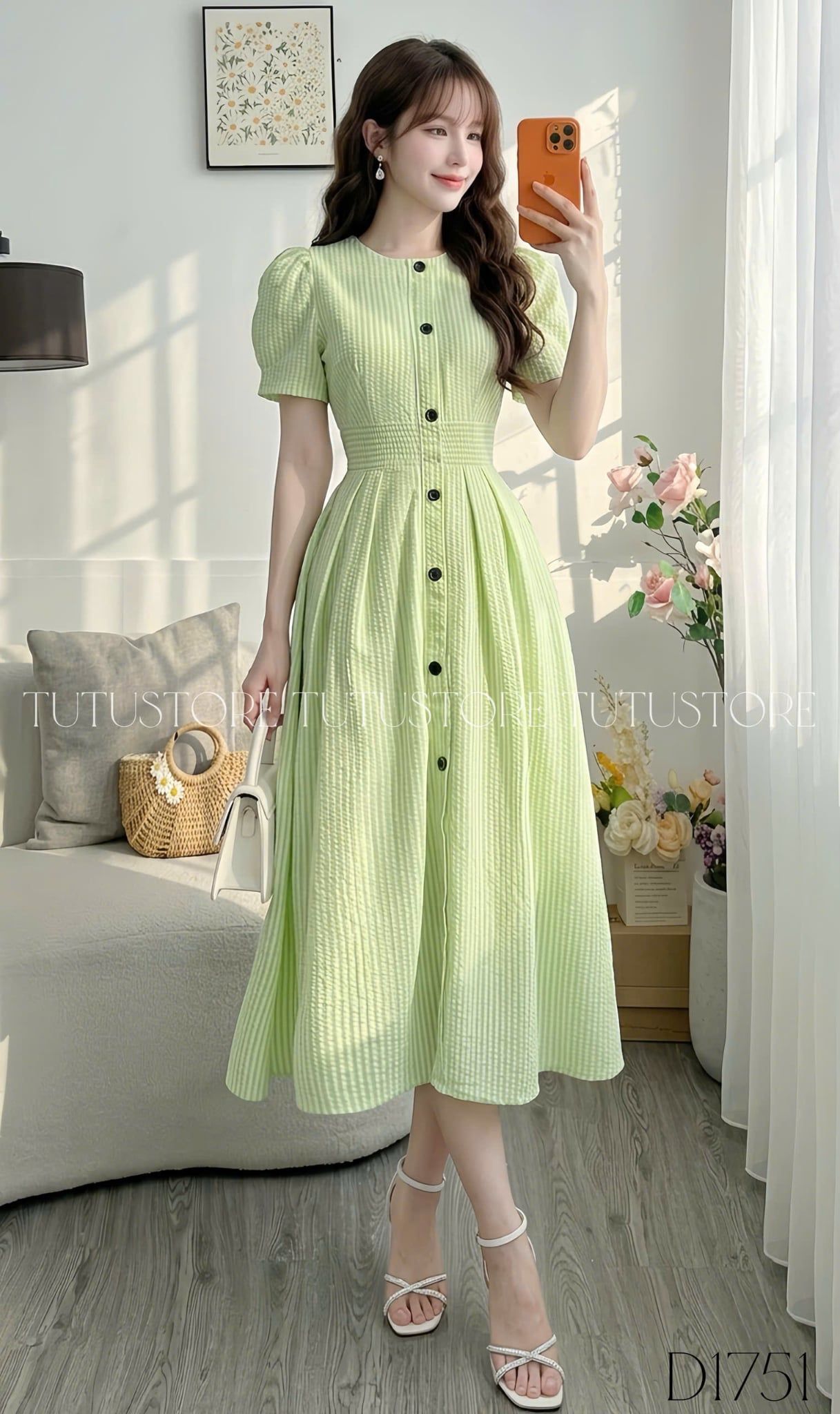 Đầm Sọc Thiết Kế Dáng Xòe Đi Chơi TuTu Store Mã D1751
