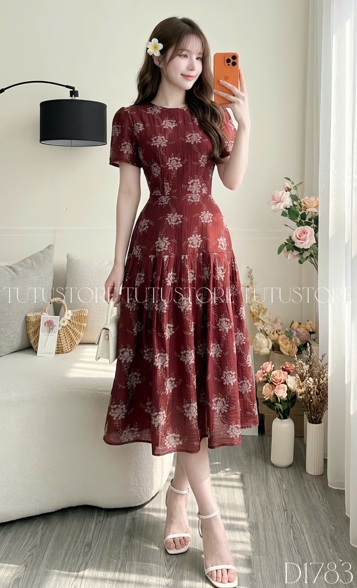 Đầm Thiết Kế Cổ Tròn Dáng Xòe Đi Chơi TuTu Store Mã D1783