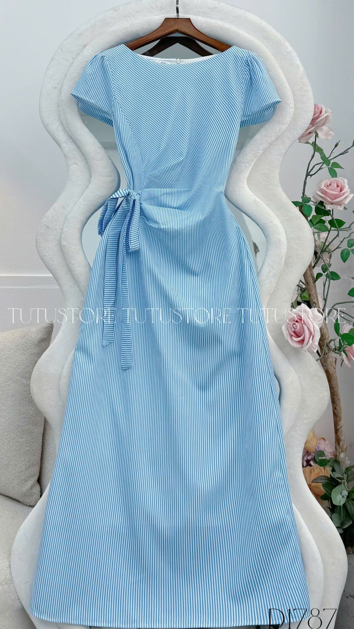Đầm Thiết Kế Cổ Tròn Buộc Eo Dáng Dài Đi Chơi TuTu Store Mã D1787